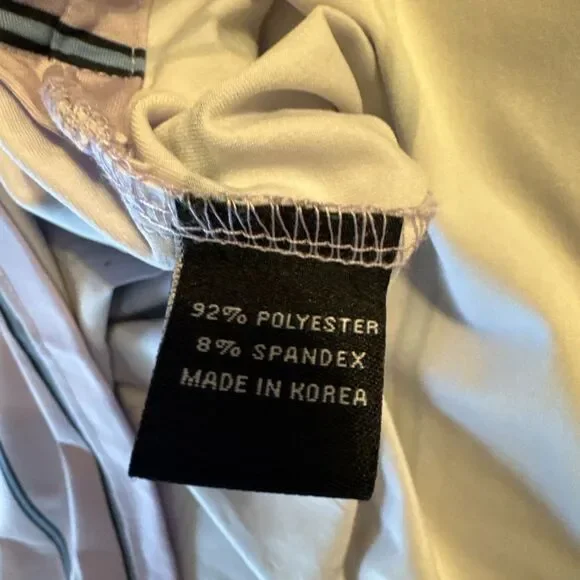 Turtleson Polo Shirt Mens XL Purple Blue Stripe Tour Performance Golf Stretch - Picture 8 of 9